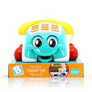 Bkids Lots of Fun Chatter Pal Educational Toddler Phone Toy That Talks Lights Up & Rolls