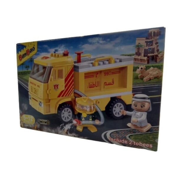 Banbao Arabic Line Fire Truck Tobee & Fireman Building Set - Image 3
