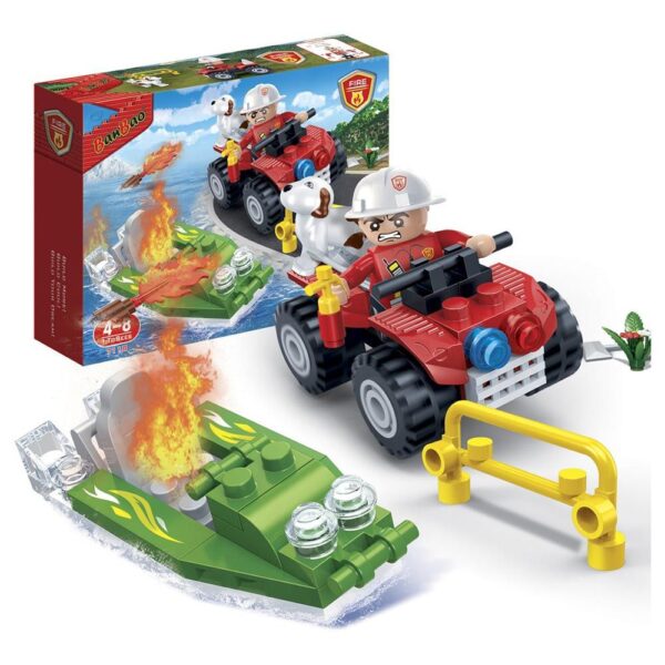 BanBao Fire Series 62‑Piece Fire Car & Boat Building Set - Image 3