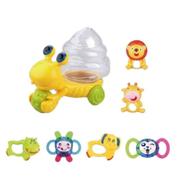ROCKING BELL 6PCS Baby Rattle & Teether | BPA‑Free Cartoon Toy Set - Image 2
