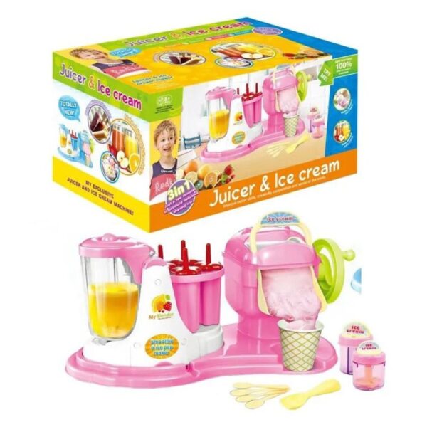 3‑in‑1 DIY Juice & Ice Cream Machine Pink for Kids Fun & Science Learning - Image 3
