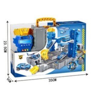 Police Garage Parking Lot Playset for Kids, Creative Educational Toy