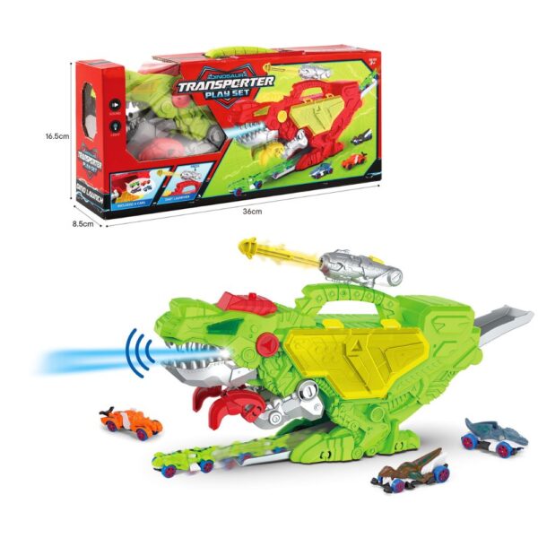 Dinosaur Rail Car with Sound & Light Creative Educational Toy - Image 3