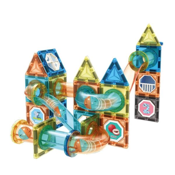 Magnetic Marble Run & Master Builders  Creative Toy for Kids STEM - Image 2