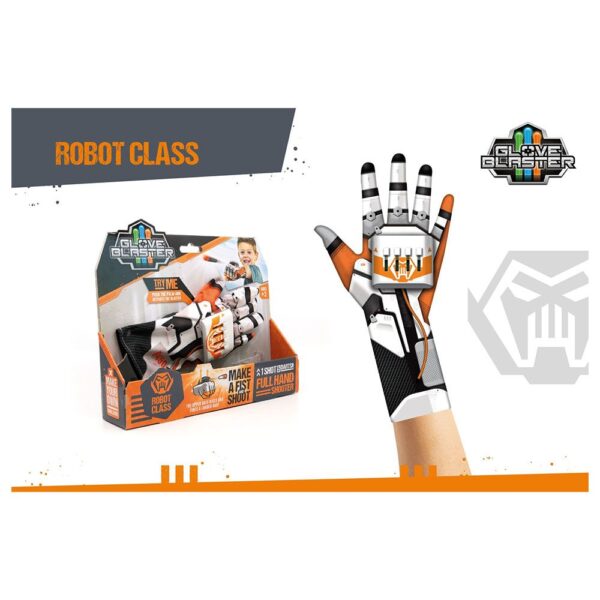 Glove Blaster Robot Sleeve Shooter  Grey & Orange — Instant Dart Battle Fun - Image 2