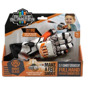 Glove Blaster Robot Sleeve Shooter  Grey & Orange — Instant Dart Battle Fun