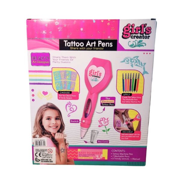 DIY Tattoo Pen Set for Kids  Washable, Battery‑Powered, Trendy Stencils - Image 5