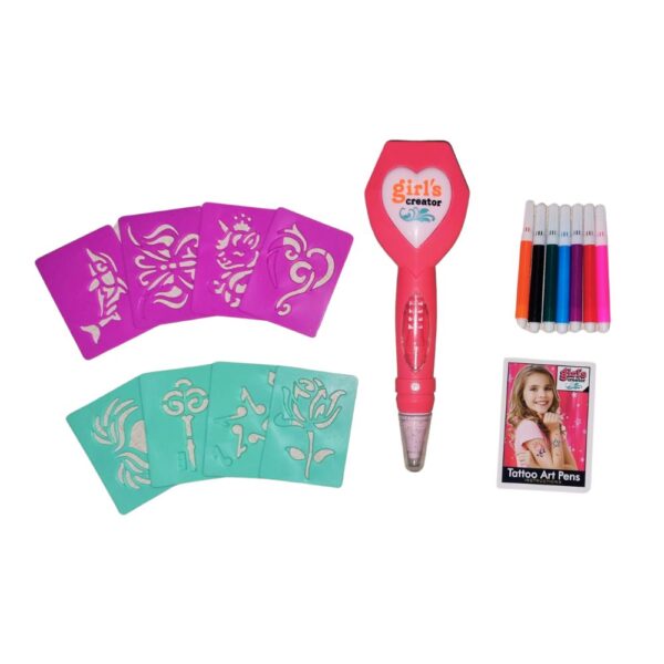 DIY Tattoo Pen Set for Kids  Washable, Battery‑Powered, Trendy Stencils - Image 2