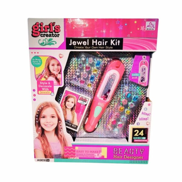 Colorful Diamond Hair Beading Machine Kit for Kids 5+