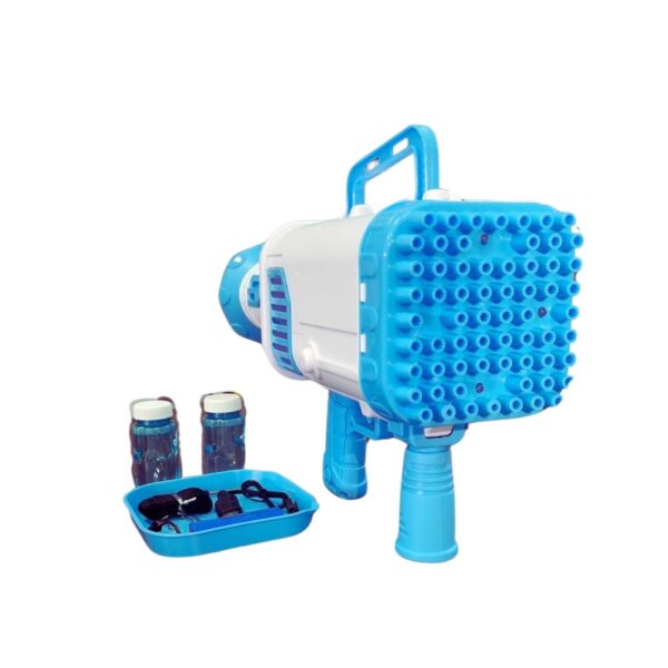 64 Holes Bazooka Bubble Gun Rechargeable LED Bubble Blaster for Kids (3+) | Outdoor Party - Image 4