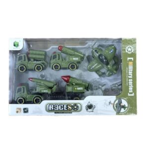 Military Toy Vehicle Set – 3 Cars + Airplane. Creative Military Play for Kids