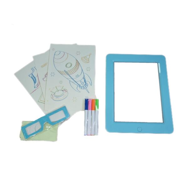 3D Flat Sketchpad Glow Drawing Board, Creative & Educational Toy for Kids - Image 3