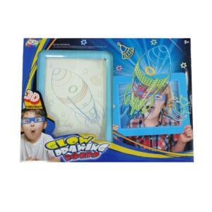 3D Flat Sketchpad Glow Drawing Board, Creative & Educational Toy for Kids