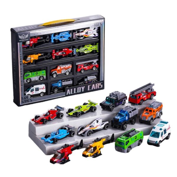 1:64 Die Cast Toy Set – 12‑Piece Mini Cars & Vehicles | Creative, Educational Play - Image 5