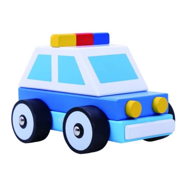 Wooden Block Police Car Toy – Non‑Toxic, Durable, Travel‑Friendly Playtime Hero