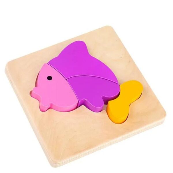 Mini Fish Puzzle – Tiny Wooden Puzzle for Spatial Thinking & Focus