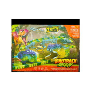 Dinosaur Track Construction Toy – 183‑Piece DIY Set