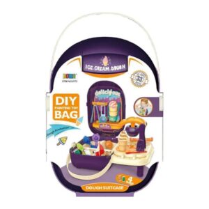 DIY Ice Cream Dough Bag Creative Toy for Kids – Pretend Play Fun - Purple