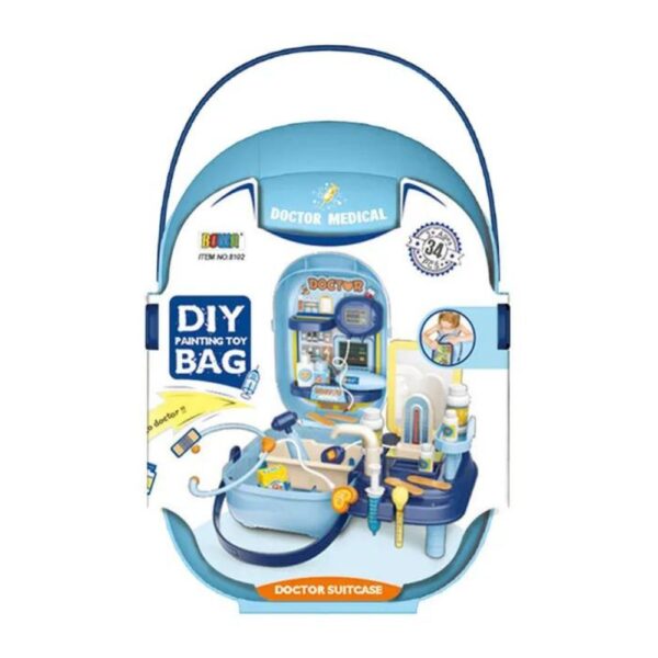 DIY Medical Doctor Bag – Creative & Educational Pretend Play for Kids - Blue