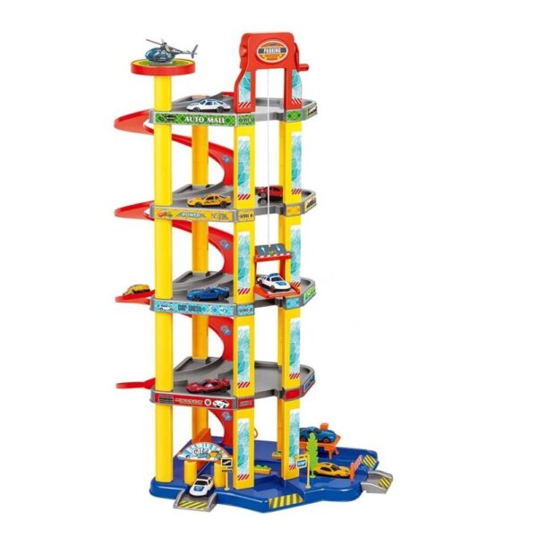 Garage Playset with Elevator & Accessories - Creative & Educational Parking Garage Toy - Image 2