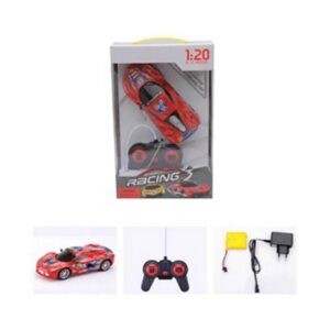 1:20 RC Car Red with Lights & Rechargeable Battery Included Super Fast Remote Toy