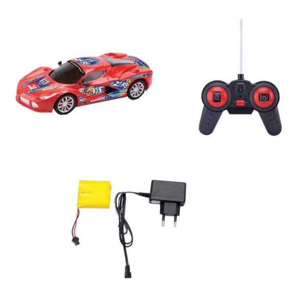 1:20 RC Car Red with Lights & Rechargeable Battery Included Super Fast Remote Toy - Image 4