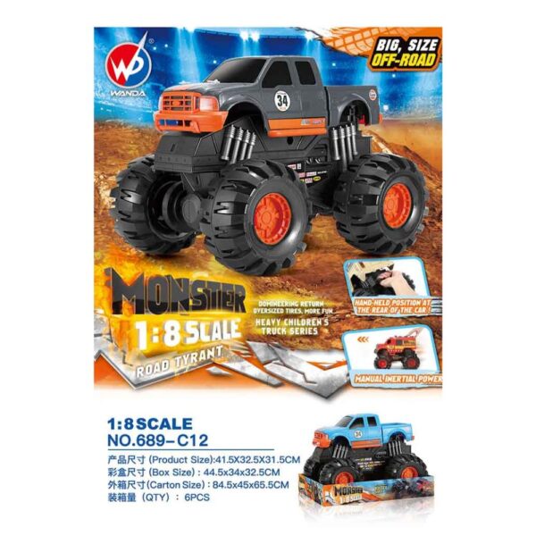 SUPER XXL Monster Truck – Black 1:8 Scale | Off-Road Kids RC Toy - Image 2