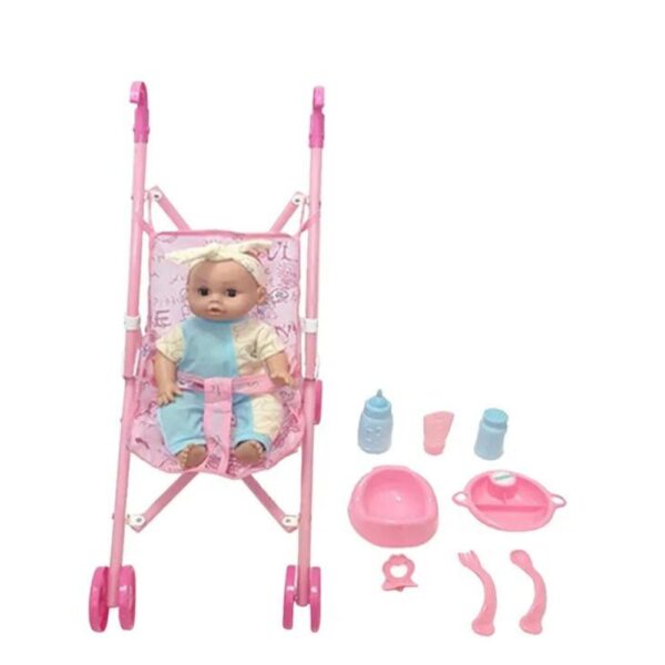 🍼 Baby Doll with Stroller & Accessories Set | Nurturing Play for Kids - Image 3