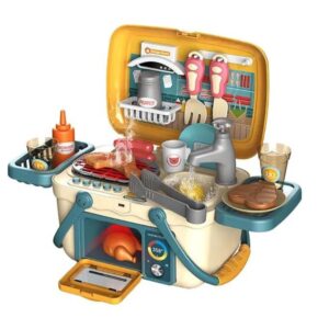 BBQ Set with Light 30 PCS Creative Pretend Play Grill Toys for Toddlers