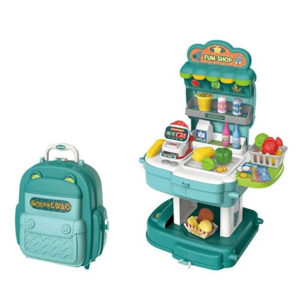 2in1 School Bag Supermarket Play Set Toy Creative Educational Role‑Play for Kids - Image 2